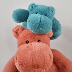 Histoire d'Ours Les Hippos Hip'^Peluche Hippopotame HIP'HUG Terracota - 25 cm