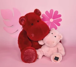 Histoire d'Ours Les Hippos Hip'|Les Hippos De Noël^Peluche Hippopotame HIP'KISS - 25 cm