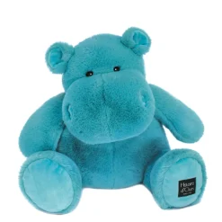 Histoire d'Ours Les Hippos Hip'^Peluche Hippopotame HIP'UNITED Vert émeraude - 40 cm