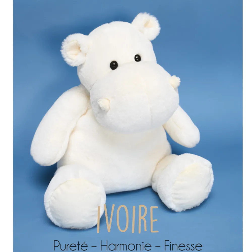 Histoire d'Ours Les Peluches Géantes^Peluche Hippopotame - 85 cm HIP'CHIC