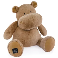 Histoire d'Ours Les Peluches Géantes^Peluche Hippopotame marron - chocolat chaud - 85cm