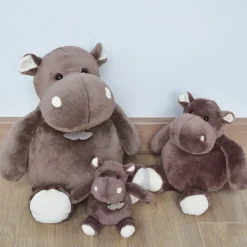 Histoire d'Ours Les Classiques^Peluche Hippopotame Marron - 14 cm