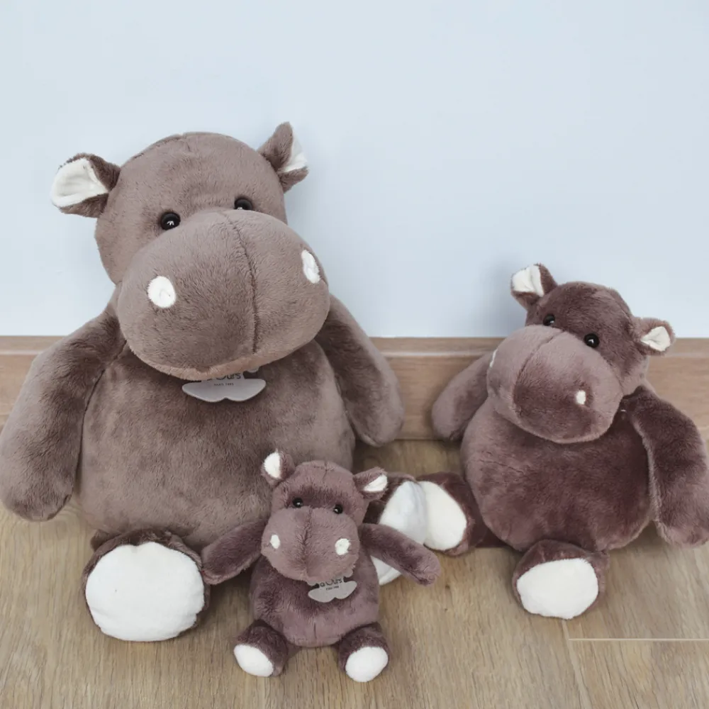 Histoire d'Ours Les Classiques^Peluche Hippopotame Marron - 14 cm