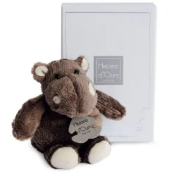 Histoire d'Ours Les Classiques^Peluche Hippopotame Marron - 14 cm