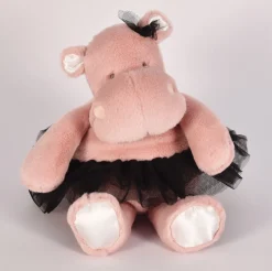 Histoire d'Ours Les Hippos Tutus^Peluche hippopotame Rose Tutu- 22 cm