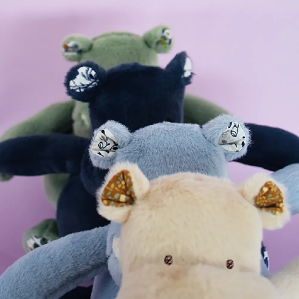 Histoire d'Ours Les Hippos Bandanas^Peluche Hippopotame Bandana - 22 cm