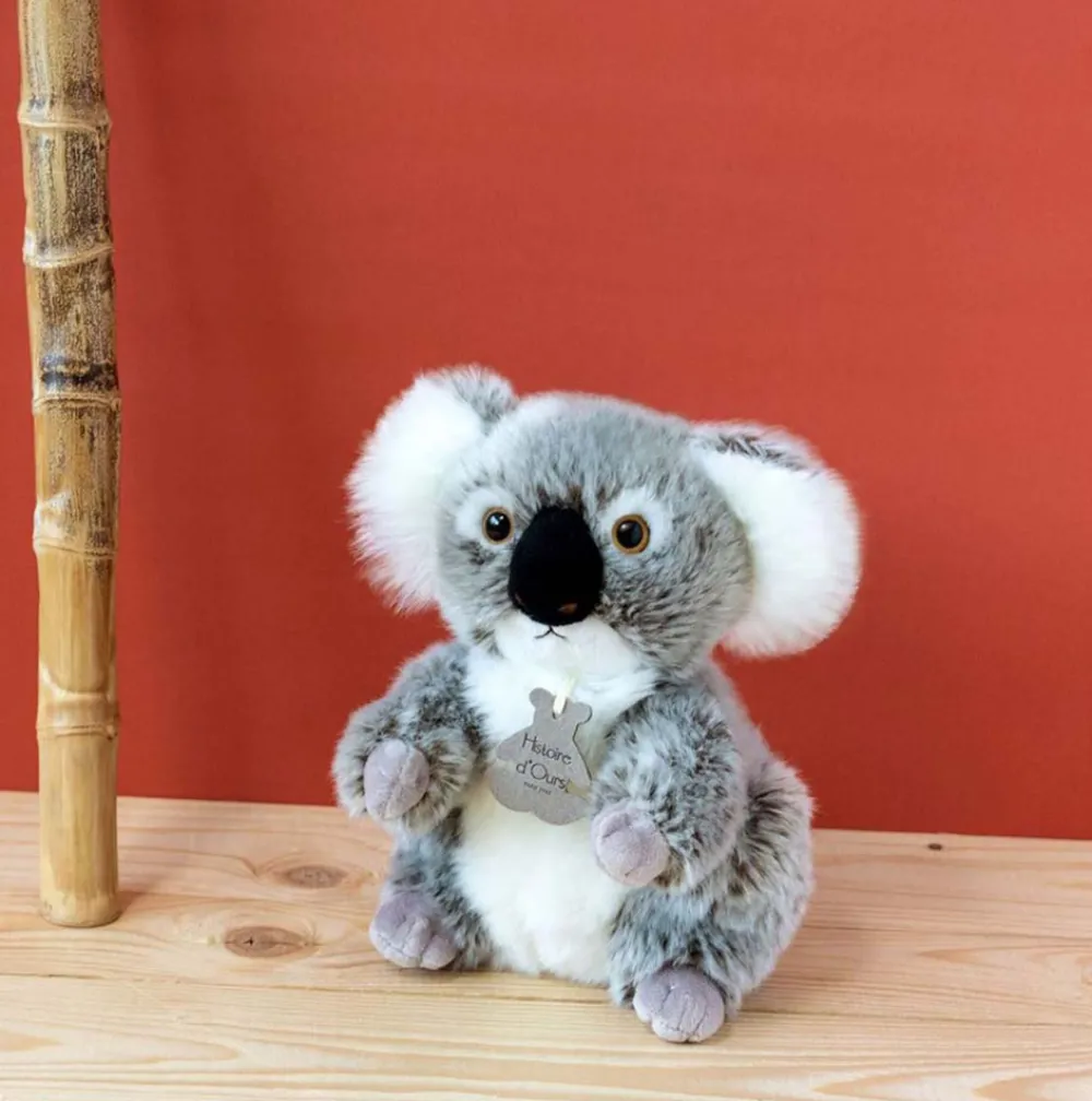 Histoire d'Ours Dans La Forêt Tropicale^Peluche Koala - Gris - 20 cm