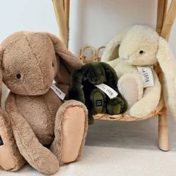 Histoire d'Ours Les Lapins^Peluche lapin écru - vanille - LE LAPIN - 32 cm