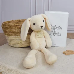 Histoire d'Ours Les Doudous®|Les Lapins^Peluche Lapin Blanc - 40 cm