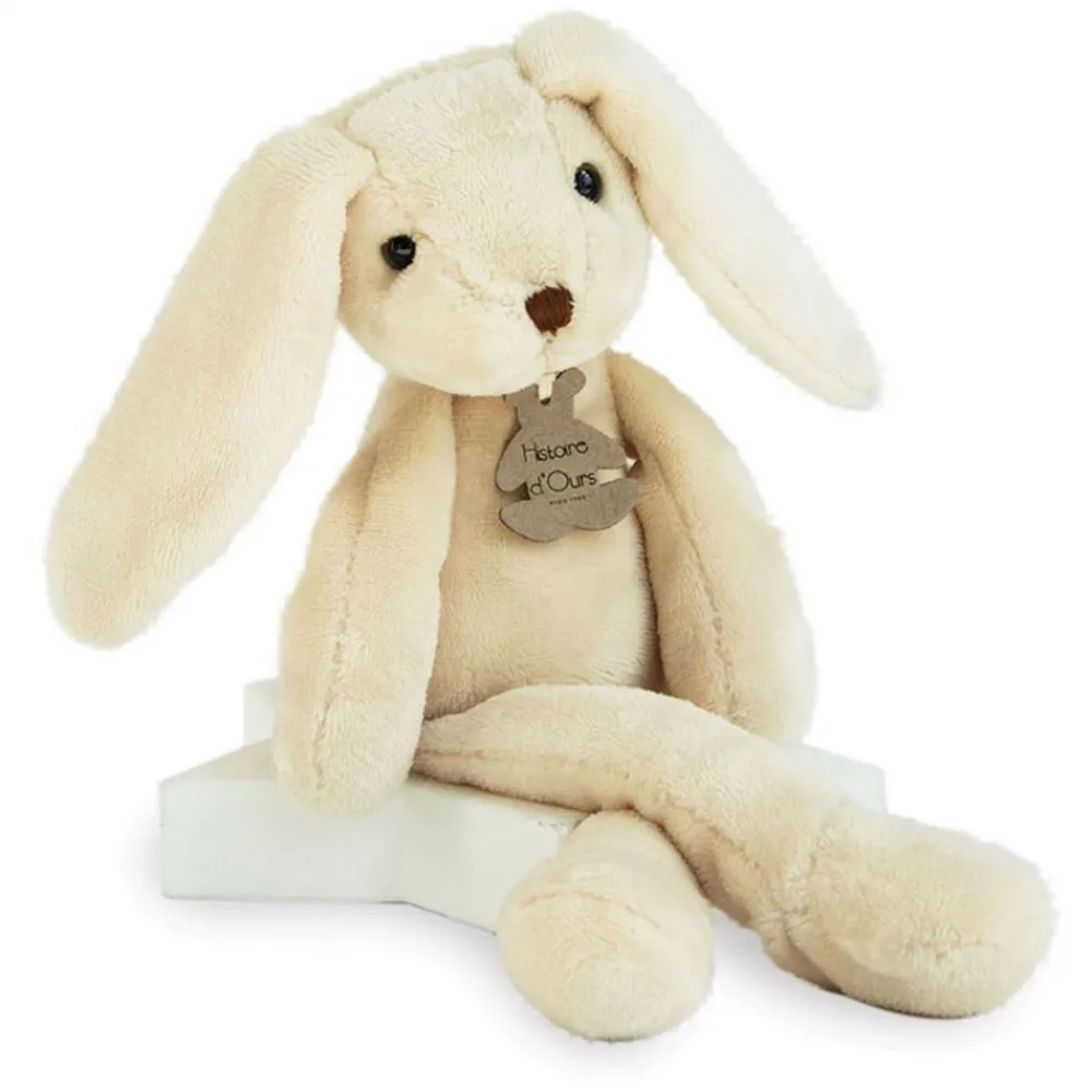 Histoire d'Ours Les Doudous®|Les Lapins^Peluche Lapin Blanc - 40 cm
