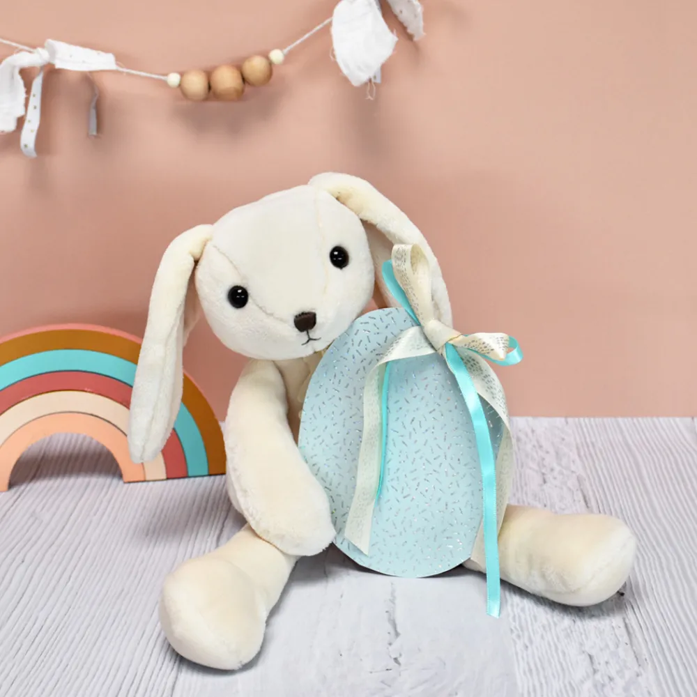 Histoire d'Ours Les Doudous®|Les Lapins^Peluche Lapin Blanc - 40 cm