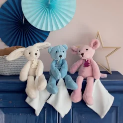 Histoire d'Ours Les Lapins|Les Doudous®^Peluche Lapin ivoire Avec Doudou - 30 cm
