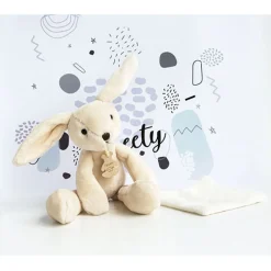 Histoire d'Ours Les Lapins|Les Doudous®^Peluche Lapin ivoire Avec Doudou - 30 cm