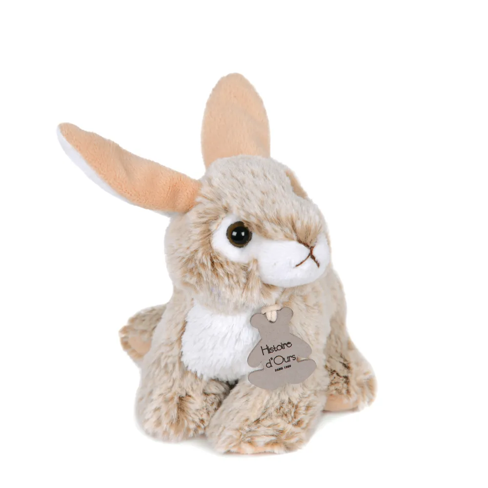 Histoire d'Ours Les Lapins^Peluche Lapin Marron - 15 cm