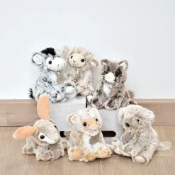 Histoire d'Ours Les Lapins^Peluche Lapin Marron - 15 cm