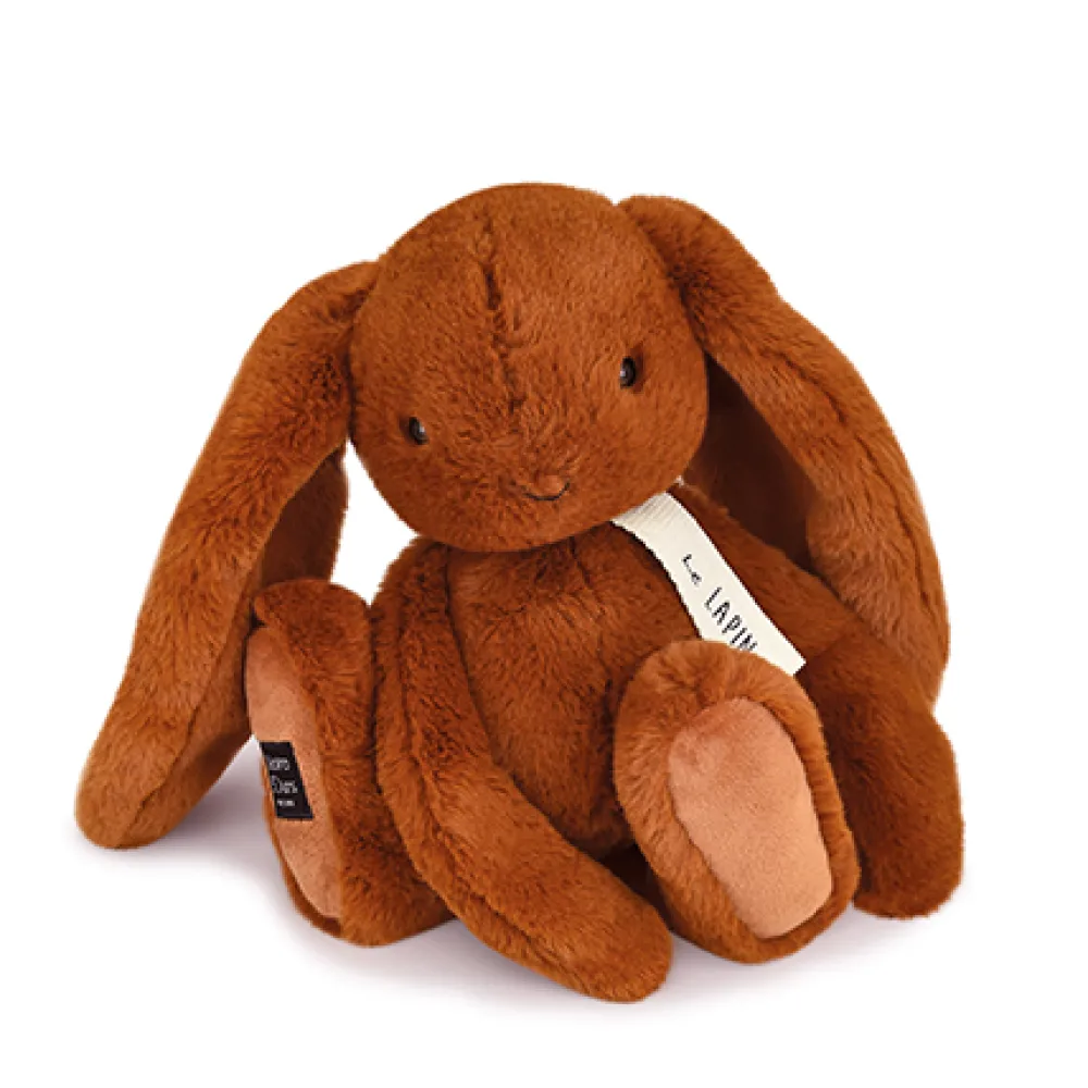 Histoire d'Ours Les Lapins^Peluche lapin marron capuccino - LE LAPIN - 32 cm