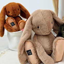 Histoire d'Ours Les Lapins^Peluche lapin marron capuccino - LE LAPIN - 32 cm