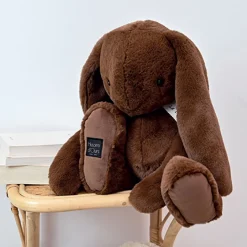 Histoire d'Ours Les Lapins^Peluche lapin marron foncé - Café - LE LAPIN - 50 cm