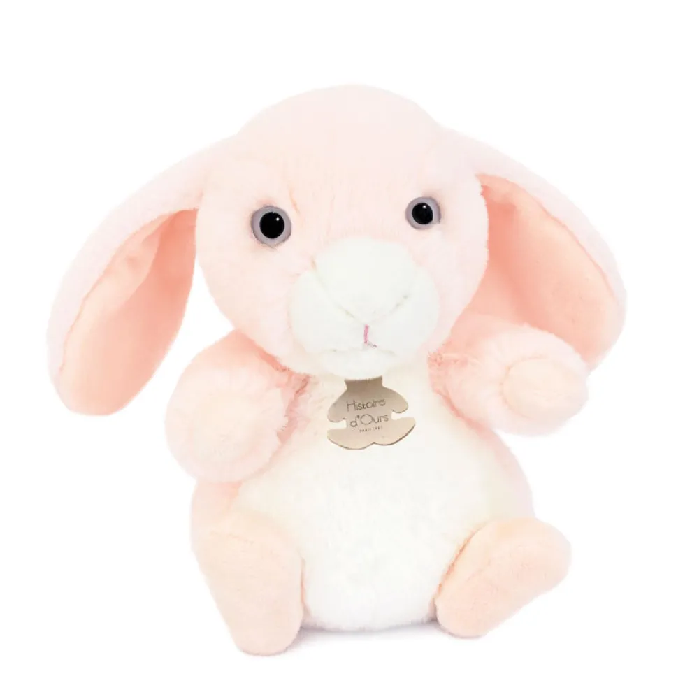 Histoire d'Ours Les Lapins^Peluche Lapin rose - 20 cm
