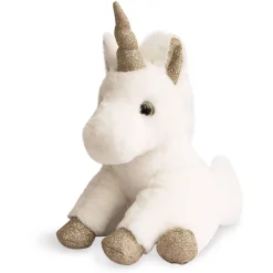 Histoire d'Ours Les Féeriques^Peluche Licorne paillettes Blanche Or - 23 cm