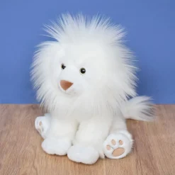 Histoire d'Ours Les Animaux Du Grand Froid^Peluche Lion des neige - - 28 cm