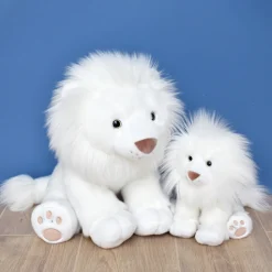 Histoire d'Ours Les Animaux Du Grand Froid^Peluche Lion des neige - - 28 cm