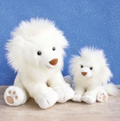 Histoire d'Ours Les Animaux Du Grand Froid^Peluche Lion des neige - - 28 cm