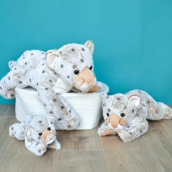 Histoire d'Ours Les Animaux Du Grand Froid^Peluche Léopard des neiges Beige - 30 cm