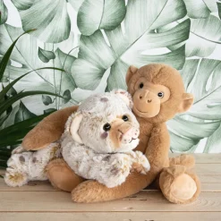 Histoire d'Ours Les Animaux Du Grand Froid^Peluche Léopard des neiges Beige - 30 cm