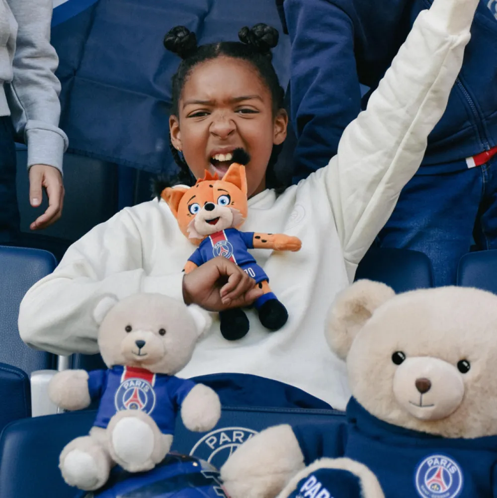 Histoire d'Ours Collection X Psg^Peluche officielle OURS PSG capuche - 35 cm