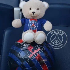 Histoire d'Ours Collection X Psg^Peluche officielle Ours PSG - Bandes Hechter -Maillot Champion- 23 cm