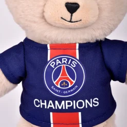 Histoire d'Ours Collection X Psg^Peluche officielle Ours PSG - Bandes Hechter -Maillot Champion- 23 cm