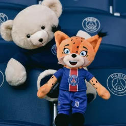 Histoire d'Ours Collection X Psg^Peluche officielle PSG - Mascotte Germain Le Lynx - 35 cm