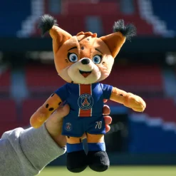 Histoire d'Ours Collection X Psg^Peluche officielle PSG Mascotte Germain Le Lynx - 25 cm