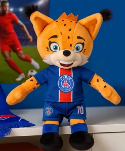 Histoire d'Ours Collection X Psg^Peluche officielle PSG Mascotte Germain Le Lynx - 25 cm