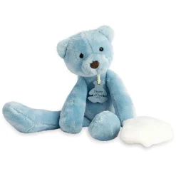 Histoire d'Ours Les Doudous®^Peluche Ours bleu avec Doudou - 30 cm