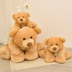 Histoire d'Ours Titours Et Bellydou^Peluche ours géant marron - Gros'Ours 65 cm