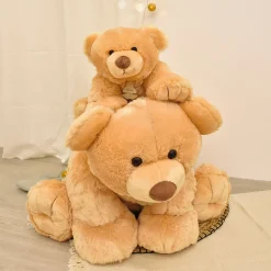 Histoire d'Ours Titours Et Bellydou^Peluche ours géant marron - Gros'Ours 65 cm