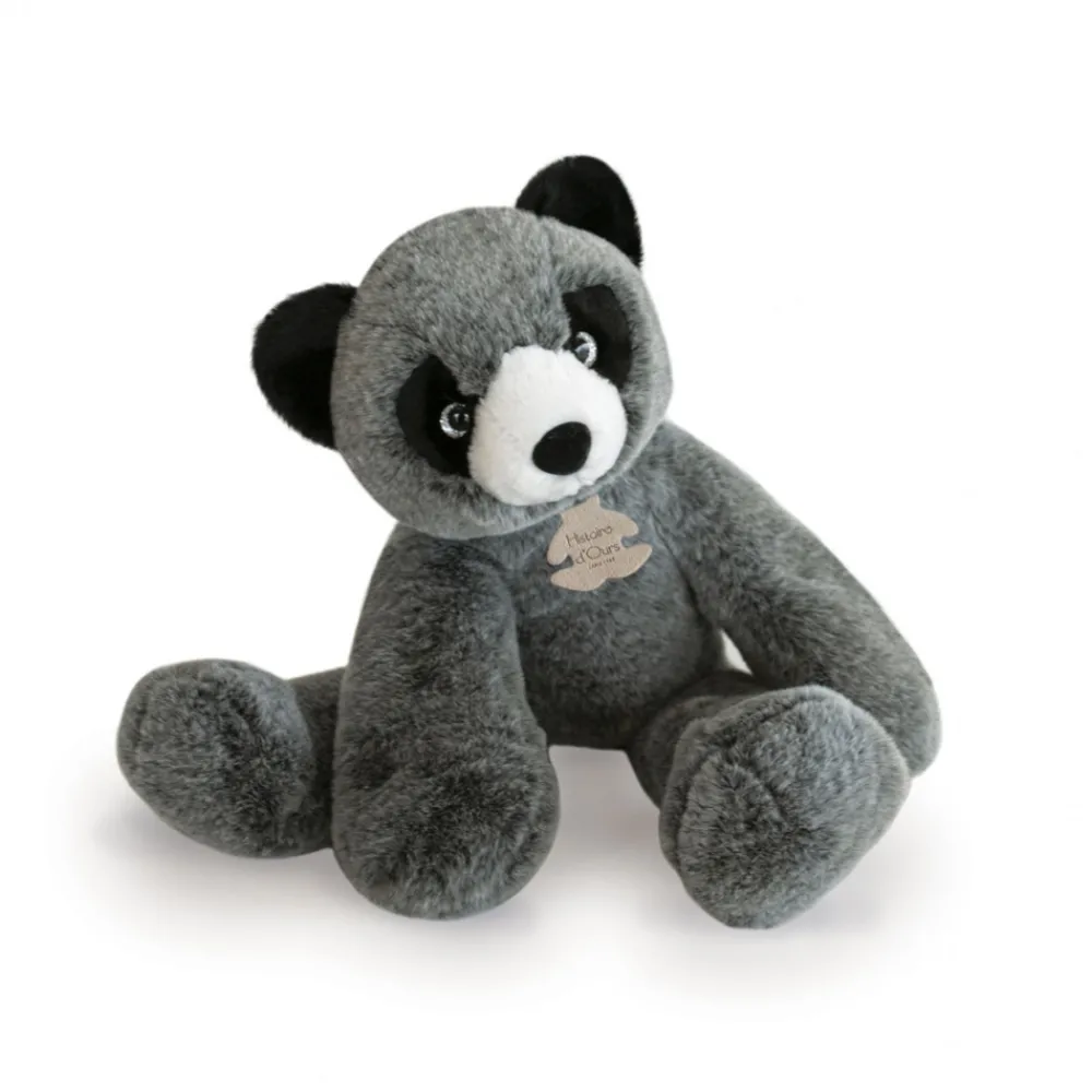 Histoire d'Ours Dans La Forêt Tropicale^Peluche Panda Gris - 40 cm