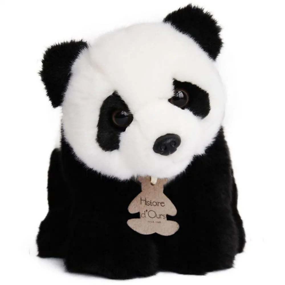 Histoire d'Ours Dans La Forêt Tropicale^Peluche Panda Noir & - 20 cm