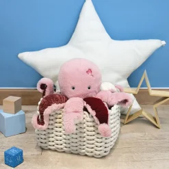 Histoire d'Ours Trésors Marins^Peluche Pieuvre Rose - 30 cm