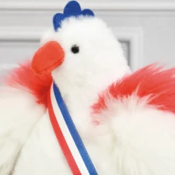 Histoire d'Ours Autres Animaux De La Ferme^Peluche poule he - 20 cm - Fabriquée en France