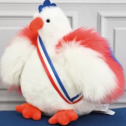 Histoire d'Ours Autres Animaux De La Ferme^Peluche poule he - 20 cm - Fabriquée en France