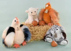 Histoire d'Ours Autres Animaux De La Ferme^Peluche poule 