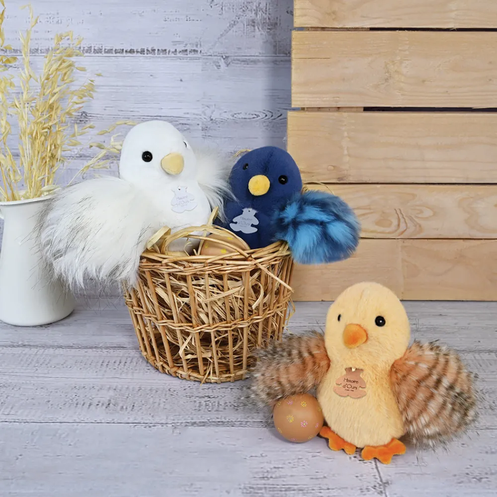 Histoire d'Ours Autres Animaux De La Ferme^Peluche poussin ( modèle aléatoire ) - 15 cm