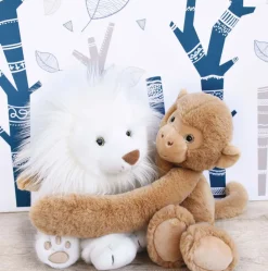 Histoire d'Ours Dans La Forêt Tropicale^Peluche Singe - Beige - 35 cm
