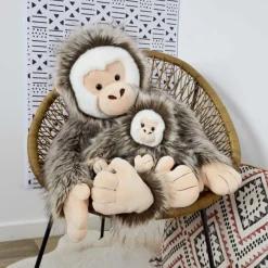 Histoire d'Ours Dans La Forêt Tropicale^Peluche Singe Marron - 45 cm