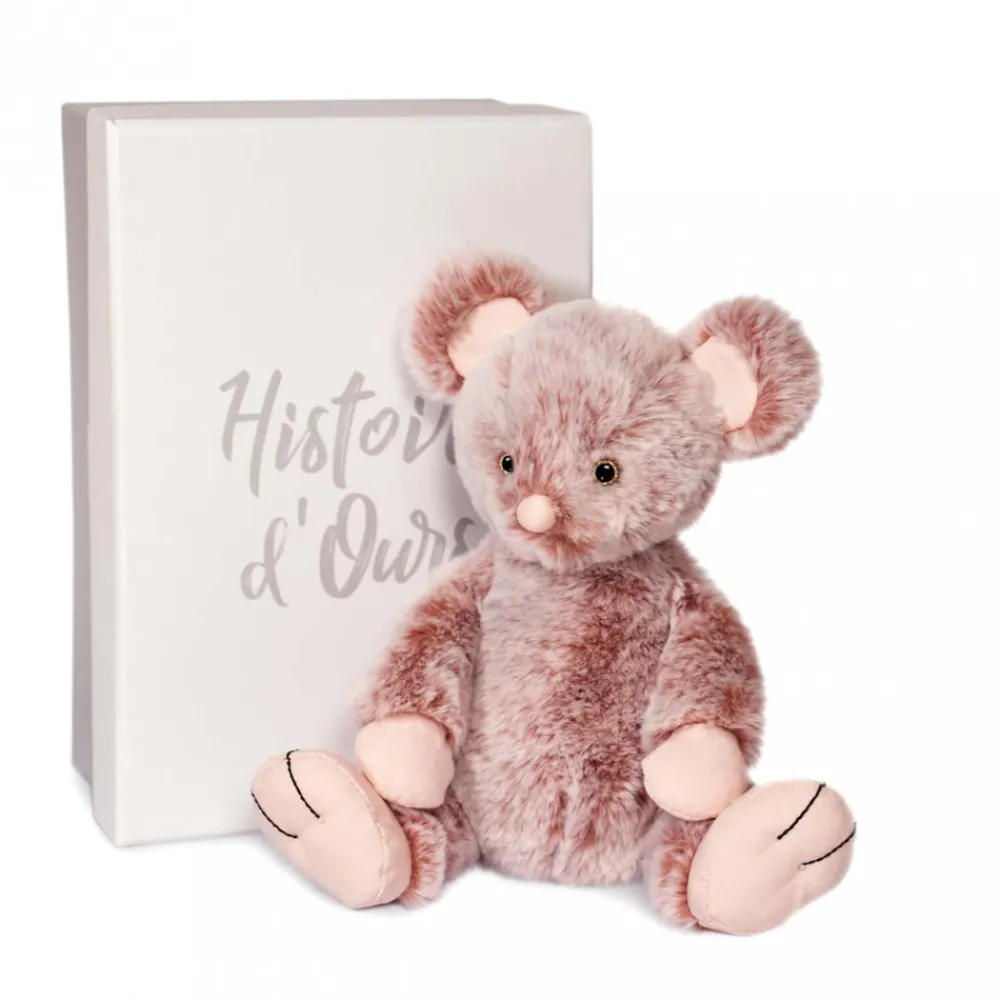 Histoire d'Ours Les Sweety Mousse^Peluche Souris Rose - 17 cm