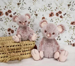 Histoire d'Ours Les Sweety Mousse^Peluche Souris Rose - 17 cm
