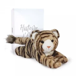 Histoire d'Ours Dans La Forêt Tropicale^Peluche Tigre Beige - 25 cm